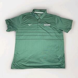 Nwt Nike Stetson University Polo Shirt Men's 3XL Dri-Fit Green Black Striped